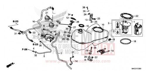 RESERVOIR A CARBURANT GL1800K de 2019